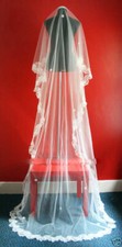 One Tier Ivory Cathedral Chapel Wedding Bridal Veil 3M FREE P&P