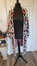 Luzabelle one size animal patterned coatigan in eyelash wool