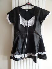 Misfitz black leather look PVC Sissy Maids Dress,size 20-22 TV CD Fetish Club