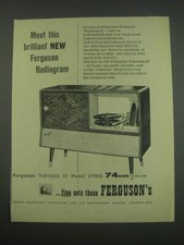 1957 Ferguson's Fantasia II Model 379RG Radiogram Ad - Meet this brilliant new