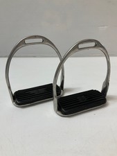 Stainless Steel Horse Riding Stirrups with Black Tread Equestrian Tack