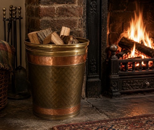 Vintage brass copper coal - vintage,