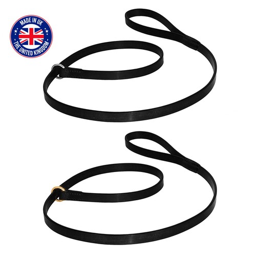 Leather dog slip leads lurcher - leather,