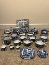 Copeland Spode Italian Blue and White Porcelain  23 Piece