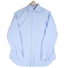 Brioni Mens Light Blue Micro