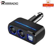 2 Way Car Cigarette Lighter Socket Splitter Dual USB Multi Charger Power Adapter
