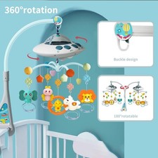 Baby Musical Crib Bed Bell Cot