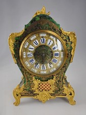 Beautiful French Mid 19th Century Green Boulle Clock For Restoration 