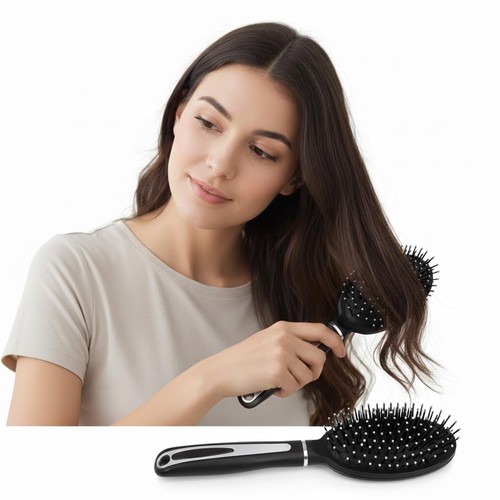 Oval boar bristle - oval, brush