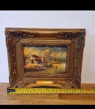 Antique Oil on board  painting