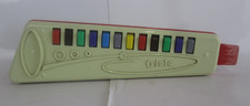 Vintage 11" White Triola Musical Childrens Toy Wind Instrument East Germany