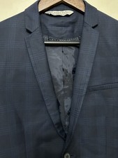 Zara Men’s Blue Luxury Design Blazer Jacket – UK Size 36 – Stylish Formal