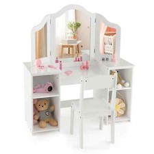 COSTWAY Kids Vanity Table and