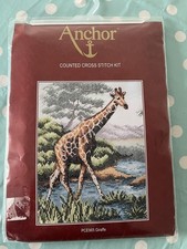 Anchor Counted Cross Stitch Giraffe PCE965 Set Threads Fabric & Instructions