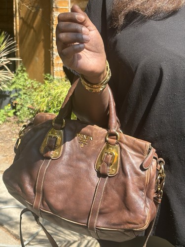 Prada bauletto gold hardware - bauletto,