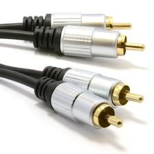 2m Pro Audio Metal 2 x RCA