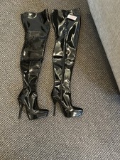 Ladies PVC Thigh High Platform