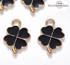 10 BLACK LUCKY FOUR LEAF