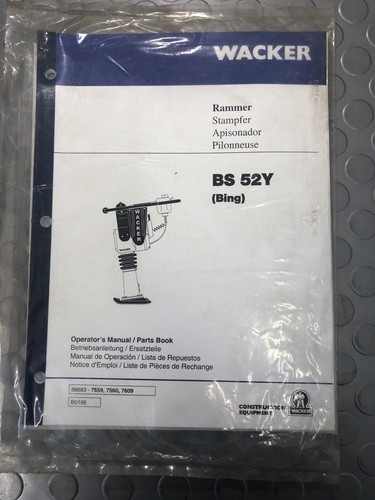 Wacker bs52y rammer - rammer, operators