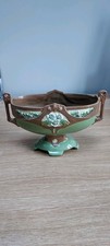 Antique Bloch Eichwald Majolica Centrepiece Czech (Bohemia) Green & Brown