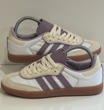 Adidas Samba OG in White/Purple/ Gum Women's Size UK 6 Trainer's