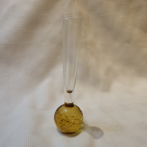 Vintage glass gold yellow - gold,