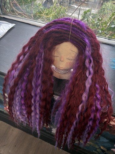Burgundy and lilac - burgundy,