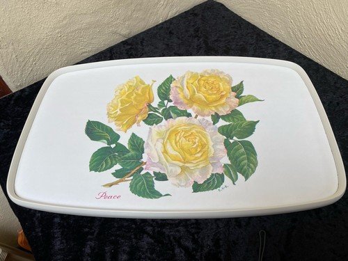 Vintage mcm hostess - tray, peace