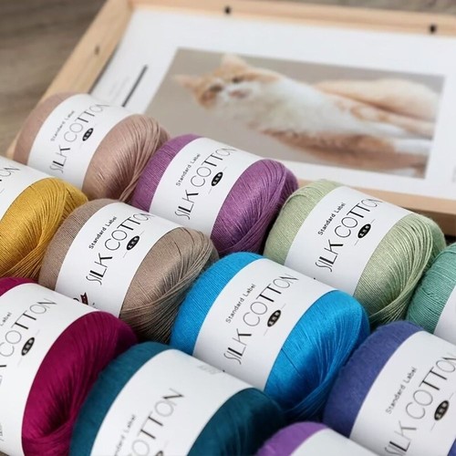 Soft milk cotton diy crochet - milk,