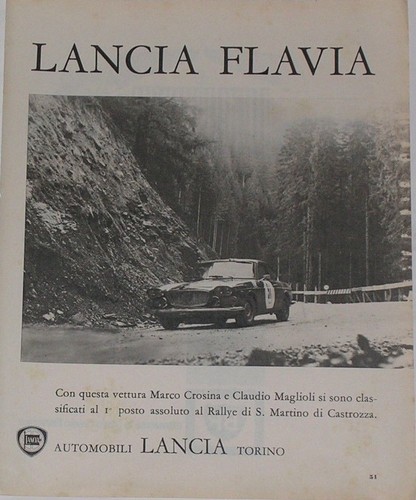 Advert advertising 1965 - 1965, lancia