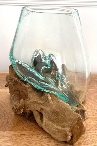 Glass molten bowl - glass, on