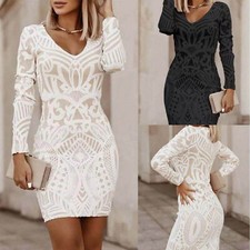 Womens Sexy Bodycon V Neck