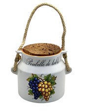 French Ceramic Table Bin – Vintage ‘Poubelle de Table’ - Farmhouse Chic