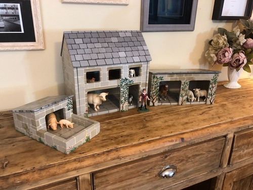 Wooden toy farm hand built - wooden,