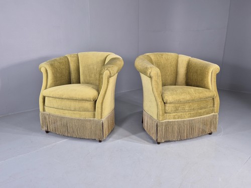 Pair art deco tub chairs - art,