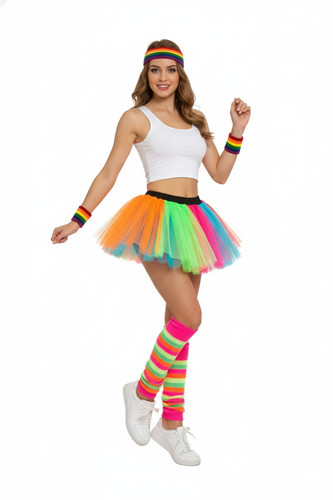 Rainbow tutu skirt set for - set,