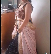 Lehnga Stitched Saree Choli Blouse Indian Party Wear
