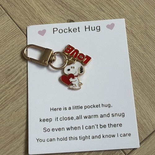 Snoopy love heart bag charm - snoopy,
