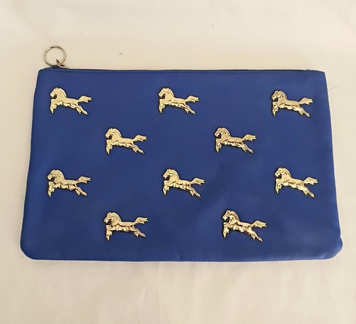 Blue leather effect finger - blue,