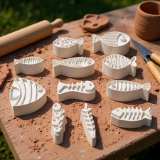 Fish polymer clay cutters boho - polymer,
