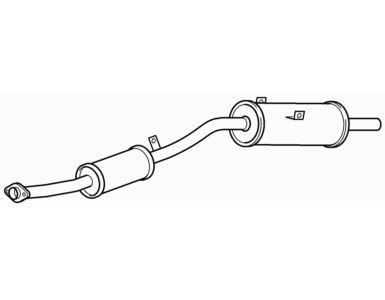 Rear exhaust silencer back - silencer,