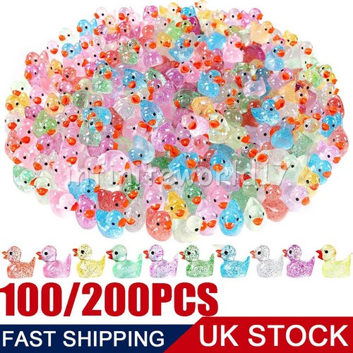 100 200pcs mini - ducks, glitter