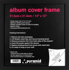 Album Cover Size Poster Frame for 31.5 x 31.5cm prints - Black, White, Grey, Oak