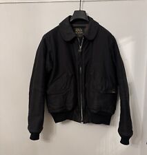 Iron Heart Vintage Bomber Deck Jacket Japan Black Size Large 22ptp Bellows