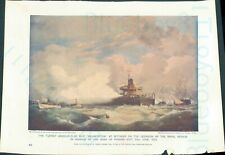 Edwardian Print Devastation at Spithead on naval review 1873