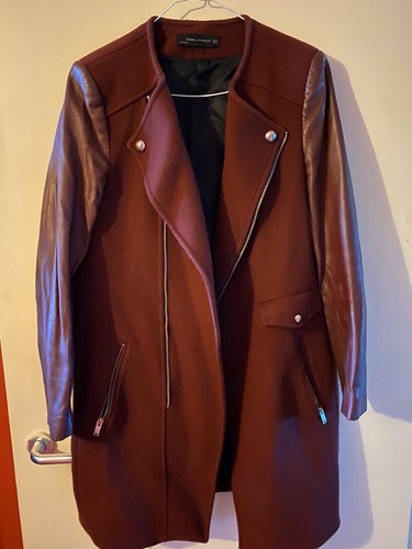Burgundy oxblood zara jacket - burgundy,