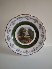 Gilded Ascot Service Plate Wood & Sons Vintage Ironstone Herding Sheep 27cm