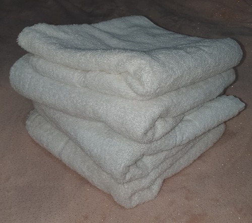 Hotel linen towels white - 4x,