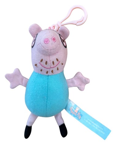 Daddy peppa pig bag clip - peppa, soft
