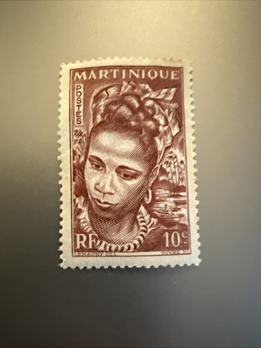 Old martinique postage stamp - old,